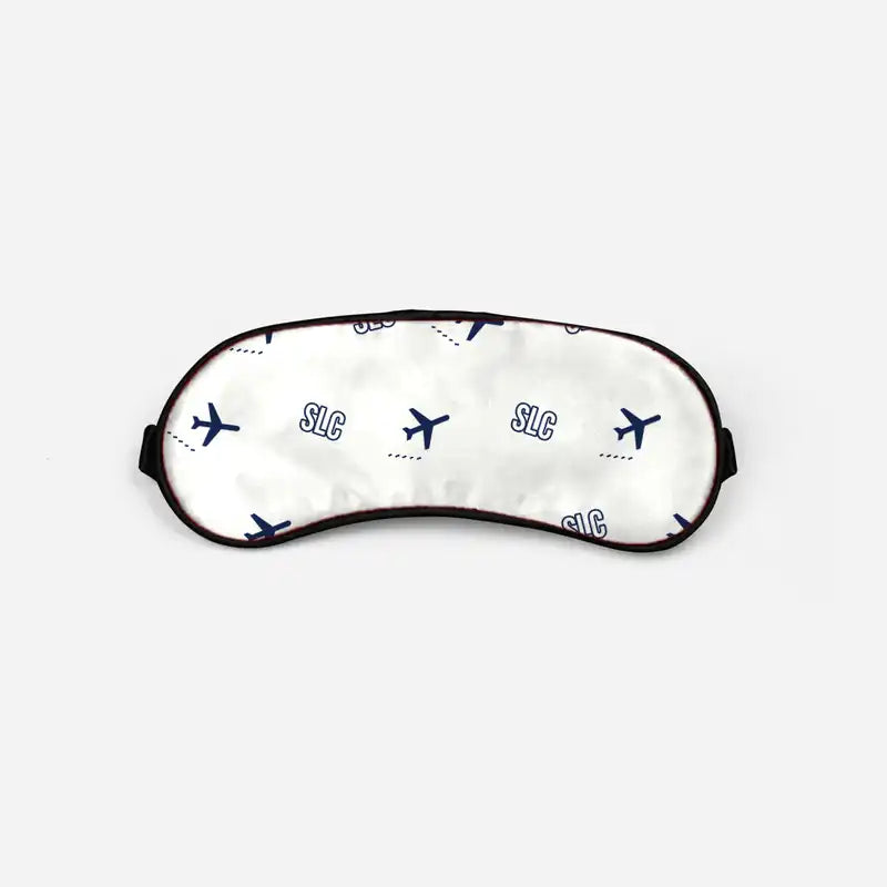 Salt Lake City International Airport (SLC) Sleep Masks - Sleep Mask - Pattern - White