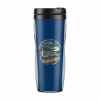 Thumbnail for Salt Lake City International Airport (SLC) Travel Mugs - Badge - Plastic (No Holder) - Blue