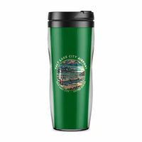 Thumbnail for Salt Lake City International Airport (SLC) Travel Mugs - Badge - Plastic (No Holder) - Green