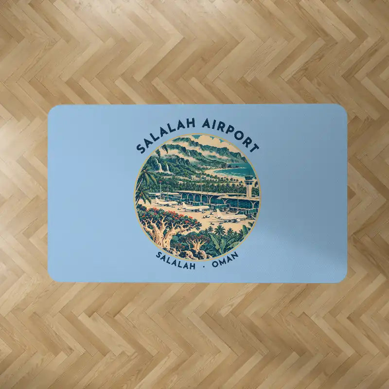 Salalah Airport (SLL) Carpets - Carpet Rectangle - Badge - Light Blue