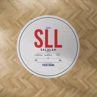 Thumbnail for Salalah Airport (SLL) Carpets - Carpet Round - ID Tag + Name - Light Gray