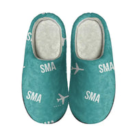 Thumbnail for Santa Maria Airport (SMA) Slippers & Flip Flops - Slippers - Cotton - Pattern - Turquoise