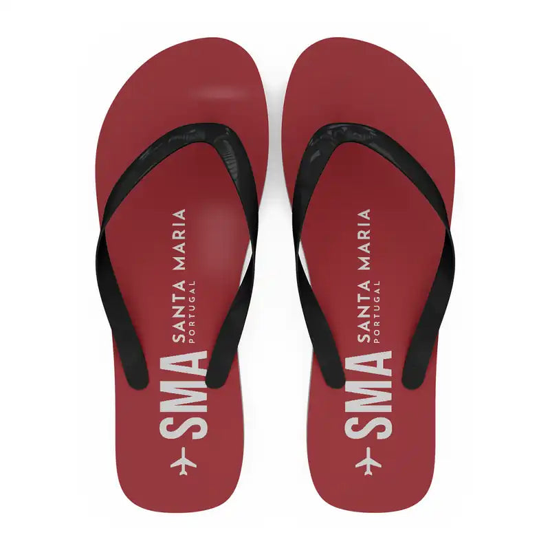 Santa Maria Airport (SMA) Slippers & Flip Flops - Slippers - Flip Flops - Code - Red