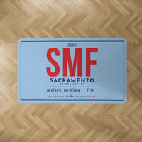 Thumbnail for Sacramento International Airport (SMF) Carpets - Carpet Rectangle - ID Tag - Light Blue
