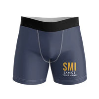 Thumbnail for Samos International Airport (SMI) Men Boxers - Code + Name - Navy Blue