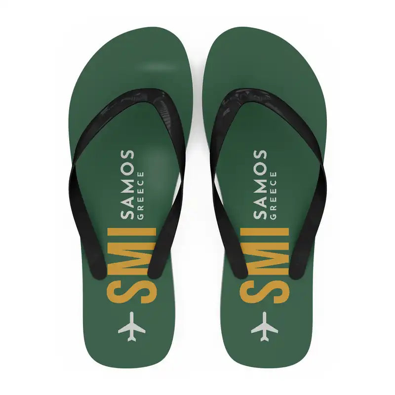 Samos International Airport (SMI) Slippers & Flip Flops - Slippers - Flip Flops - Code - Green