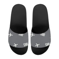 Thumbnail for Samos International Airport (SMI) Slippers & Flip Flops - Slippers - Sport - Pattern - Gray