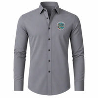 Thumbnail for Simón Bolívar International Airport (SMR) Shirts - Long Sleeve Shirt - Badge - Gray
