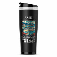Thumbnail for Simón Bolívar International Airport (SMR) Travel Mugs - Poster + Name - Stainless Steel (No Holder) - Black