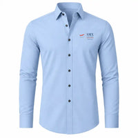 Thumbnail for Santa Maria Public Airport (SMX) Shirts - Long Sleeve Shirt - Front - Light Blue