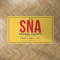 Thumbnail for John Wayne Airport, Orange County (SNA) Carpets - Carpet Rectangle - ID Tag - Yellow