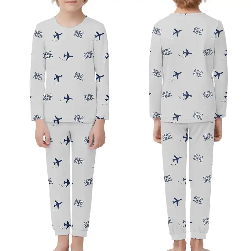 John Wayne Airport, Orange County (SNA) Pajamas - Children Pajamas - Light Gray