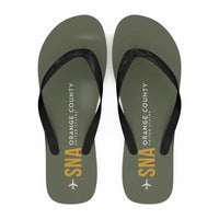 Thumbnail for John Wayne Airport, Orange County (SNA) Slippers & Flip Flops - Slippers - Flip Flops - Code - Green Army