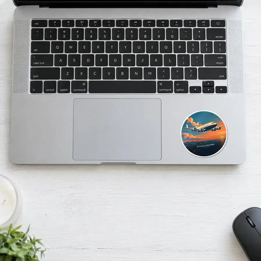 SNCASE SE.161-P7 Languedoc - 3D - Circle Sticker - Laptop