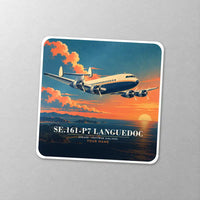 Thumbnail for SNCASE SE.161-P7 Languedoc - 3D + Name - Square Sticker - Close-up