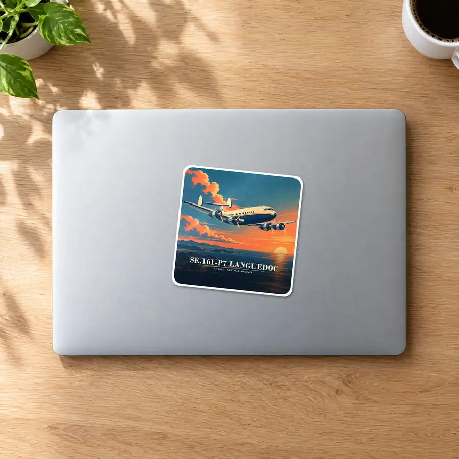 SNCASE SE.161-P7 Languedoc - 3D - Square Sticker - MacBook