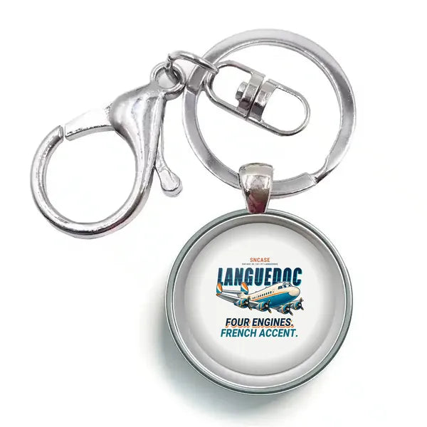 SNCASE SE.161-P7 Languedoc - Cartoon - Circle Key Chain - White