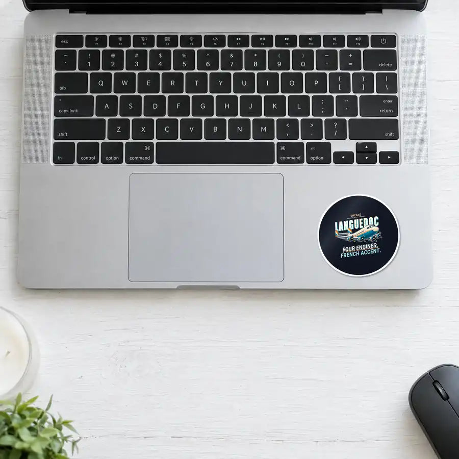 SNCASE SE.161-P7 Languedoc - Cartoon - Circle Sticker - Laptop