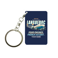 Thumbnail for SNCASE SE.161-P7 Languedoc - Cartoon + Name - Key Chain - Navy Blue