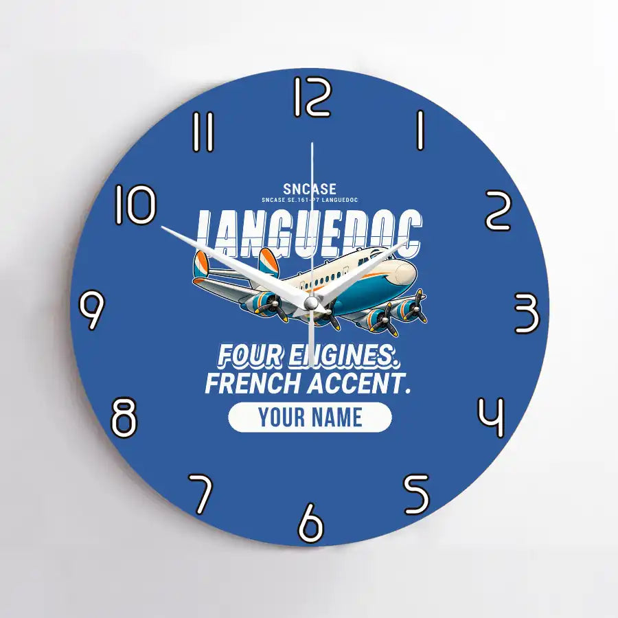 SNCASE SE.161-P7 Languedoc - Cartoon + Name - No Frame - Blue