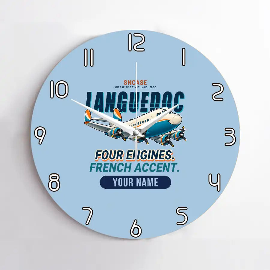 SNCASE SE.161-P7 Languedoc - Cartoon + Name - No Frame - Light Blue