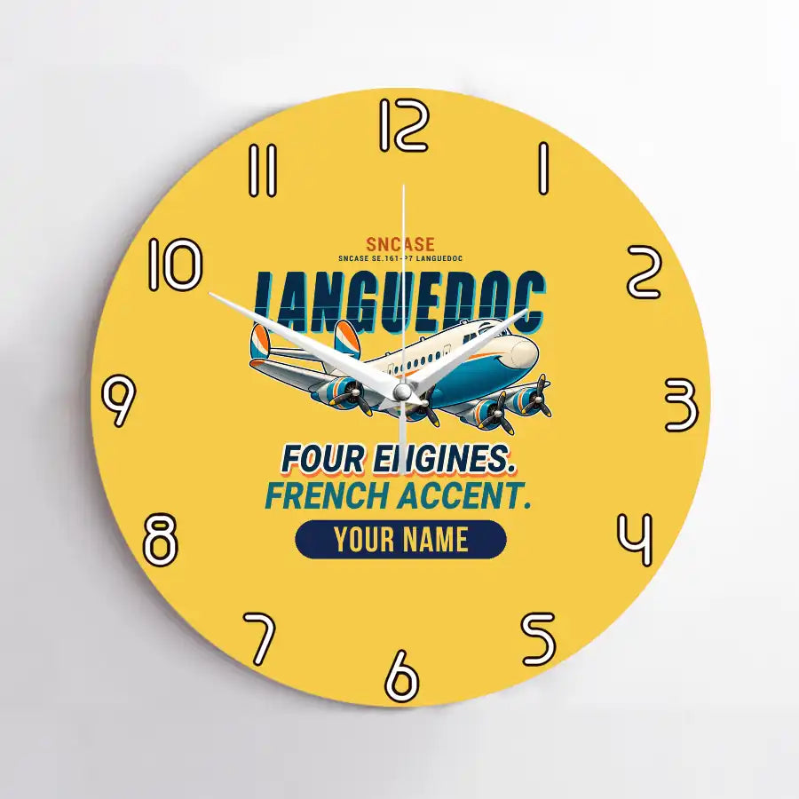 SNCASE SE.161-P7 Languedoc - Cartoon + Name - No Frame - Yellow