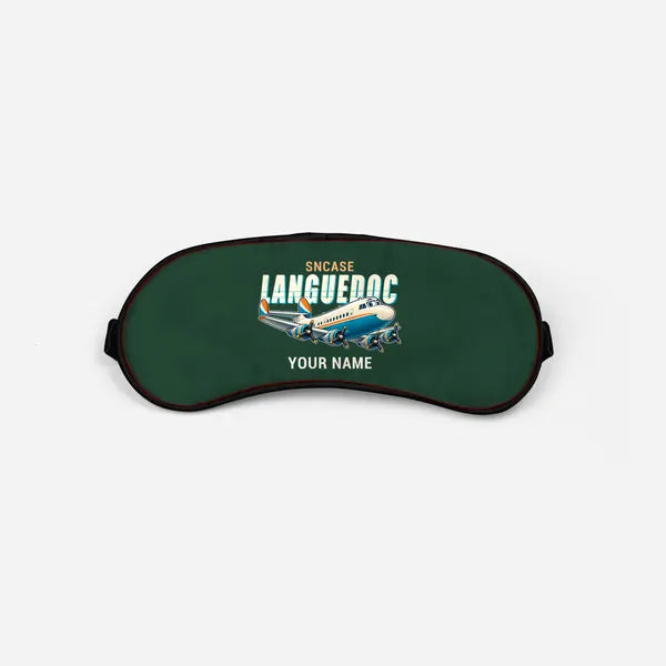 SNCASE SE.161-P7 Languedoc - Cartoon + Name - Sleep Mask - Dark Green