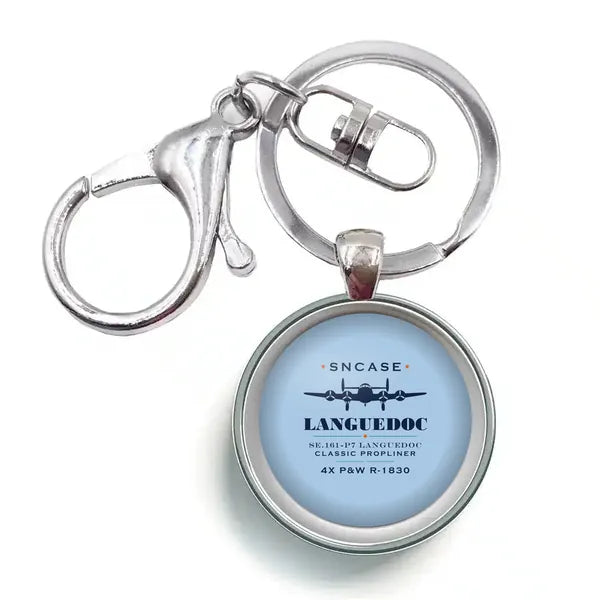 SNCASE SE.161-P7 Languedoc - Heritage - Circle Key Chain - Light Blue
