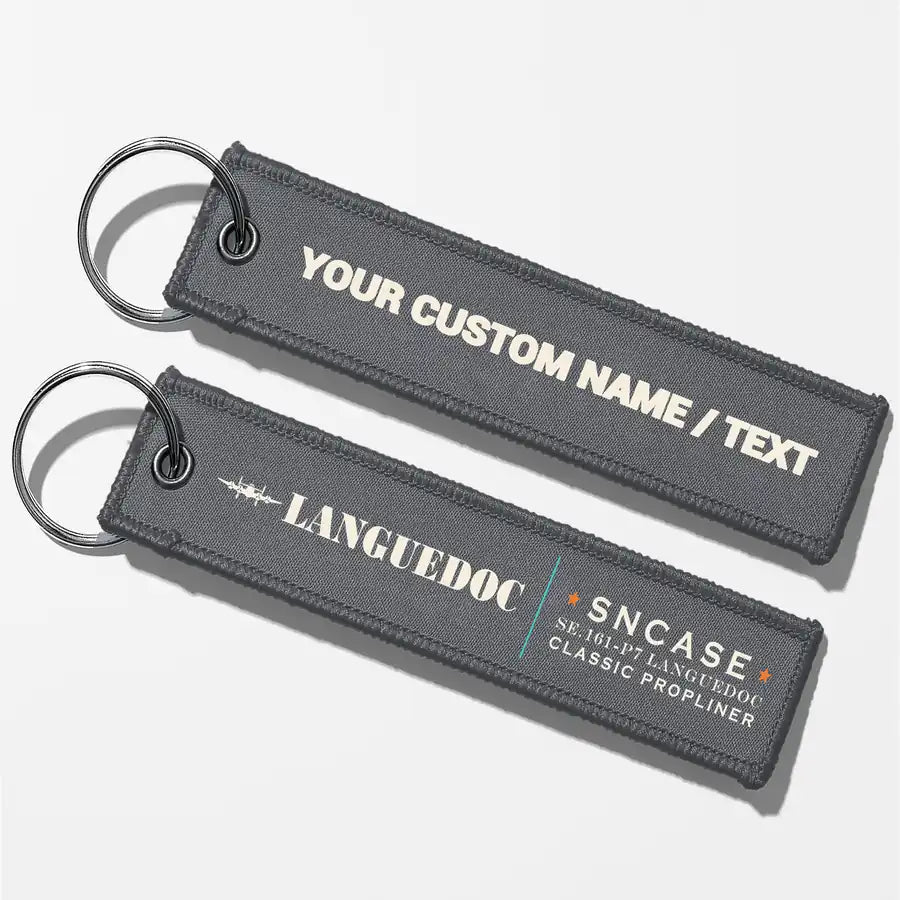 SNCASE SE.161-P7 Languedoc Aviator Key Chains - Gray - Heritage - Personalized