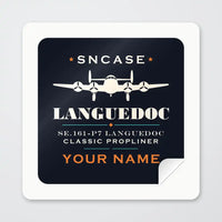 Thumbnail for SNCASE SE.161-P7 Languedoc - Heritage + Name - Square Sticker - Peel
