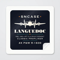Thumbnail for SNCASE SE.161-P7 Languedoc - Heritage - Square Sticker - Peel