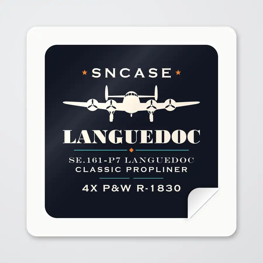 SNCASE SE.161-P7 Languedoc - Heritage - Square Sticker - Peel