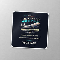 Thumbnail for SNCASE SE.161-P7 Languedoc - Original + Name - Square Sticker - Close-up