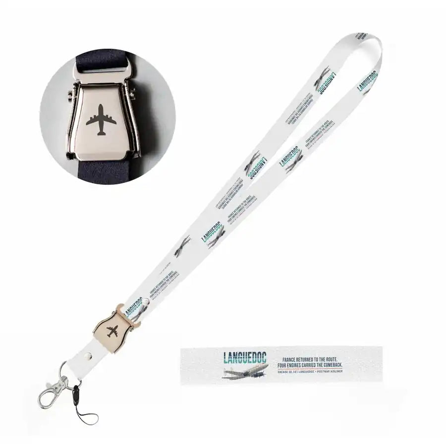 SNCASE SE.161-P7 Languedoc Lanyard & ID Holders seat belt lanyard - Original - White
