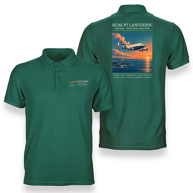 SNCASE SE.161-P7 Languedoc - Poster - Double-Side Polo - Green