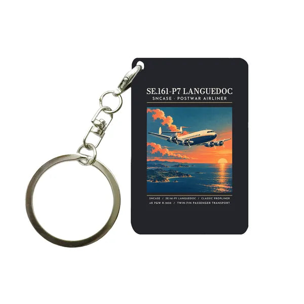 SNCASE SE.161-P7 Languedoc - Poster - Key Chain - Black