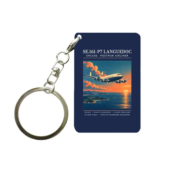 SNCASE SE.161-P7 Languedoc - Poster - Key Chain - Navy Blue