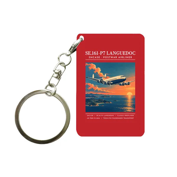 SNCASE SE.161-P7 Languedoc - Poster - Key Chain - Red