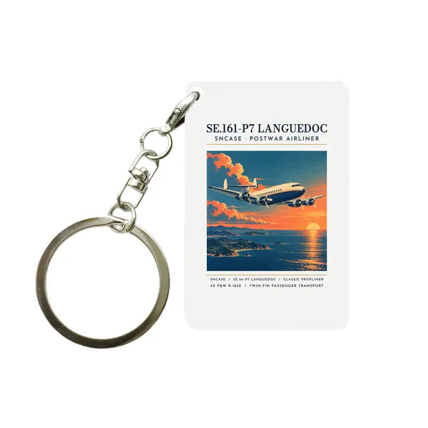 SNCASE SE.161-P7 Languedoc - Poster - Key Chain - White