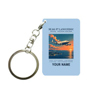Thumbnail for SNCASE SE.161-P7 Languedoc - Poster + Name - Key Chain - Light Blue