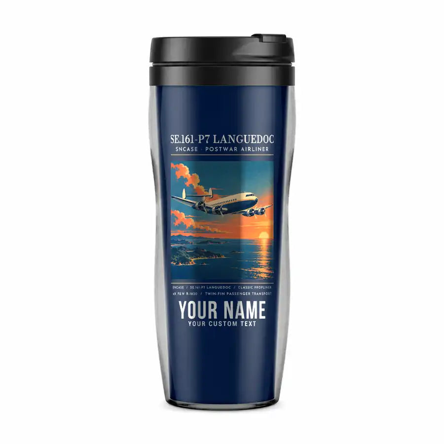 SNCASE SE.161-P7 Languedoc - Poster + Name - Plastic (No Holder) - Dark Blue