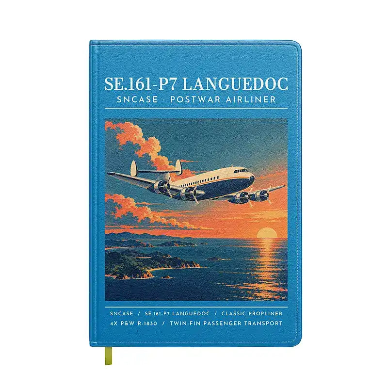 SNCASE SE.161-P7 Languedoc - Poster - Notebook - Turquoise