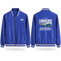 Thumbnail for SNCASE SE.161-P7 Languedoc Stylish Jackets - Baseball Collar - Cartoon - Royal Blue