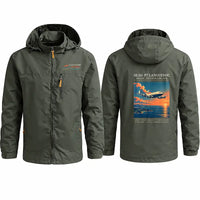 Thumbnail for SNCASE SE.161-P7 Languedoc Stylish Jackets - Hooded Windbreaker - Poster - Olive Green