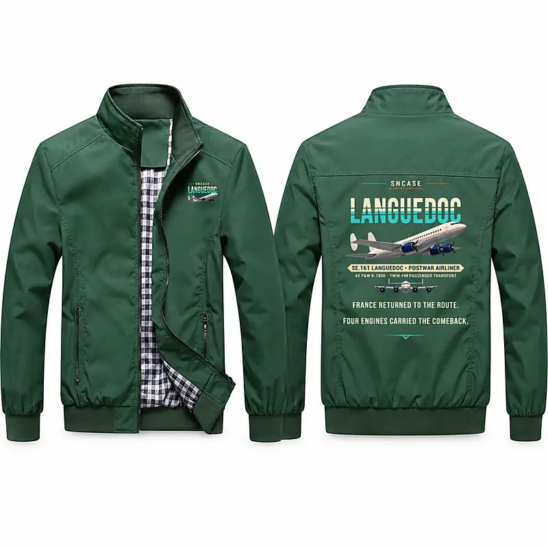 SNCASE SE.161-P7 Languedoc Stylish Jackets - Stand Collar - Original - Green