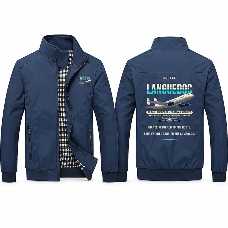 SNCASE SE.161-P7 Languedoc Stylish Jackets - Stand Collar - Original - Navy Blue
