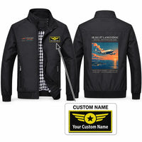 Thumbnail for SNCASE SE.161-P7 Languedoc Stylish Jackets - Stand Collar - Poster + Name - Black