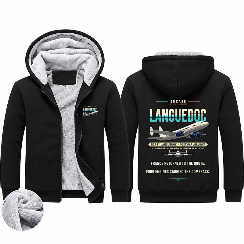 SNCASE SE.161-P7 Languedoc Zipped Sweatshirts - Original - Black