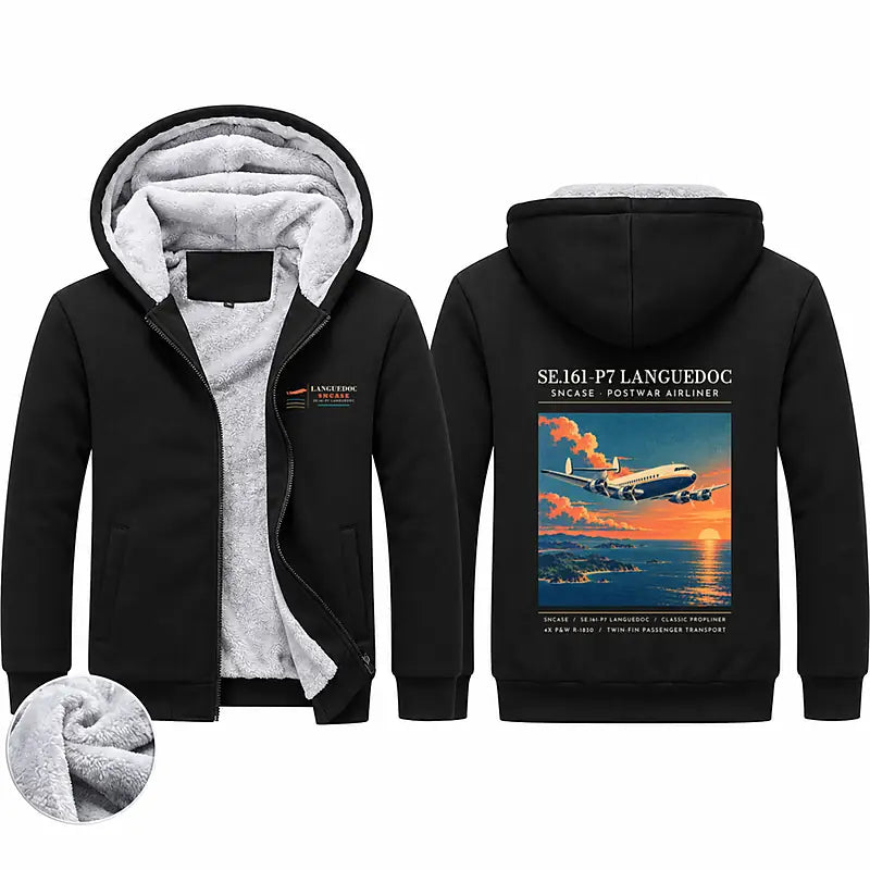 SNCASE SE.161-P7 Languedoc Zipped Sweatshirts - Poster - Black