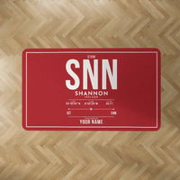 Thumbnail for Shannon Airport (SNN) Carpets - Carpet Rectangle - ID Tag + Name - Red